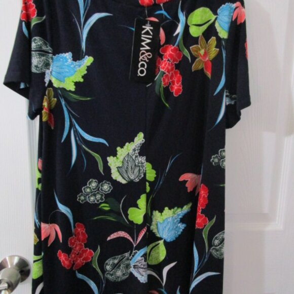 KIM & CO FLORAL PRINT Dress Size L NWT - Picture 4 of 4